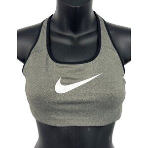 Nike Training Sports Bra Size Medium M Gray Racer Back Athleisure NWT New